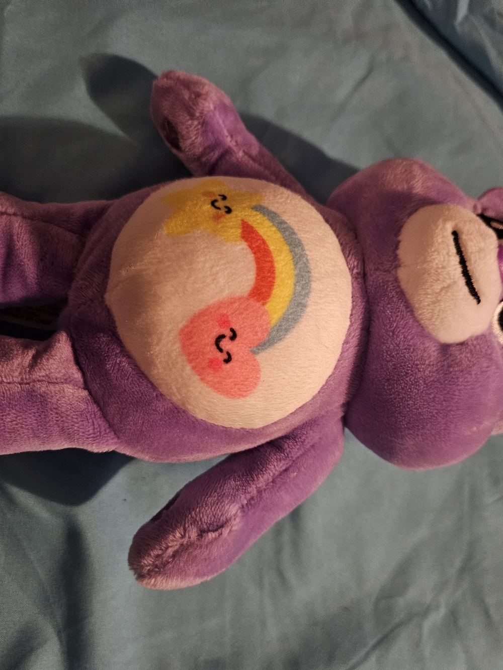 Care Bears Purple Plush with Rainbow & Heart Belly Badge